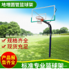 廠家直銷 可移動(dòng)籃球架地埋圓管方管籃球架凹箱平箱仿液壓籃球架